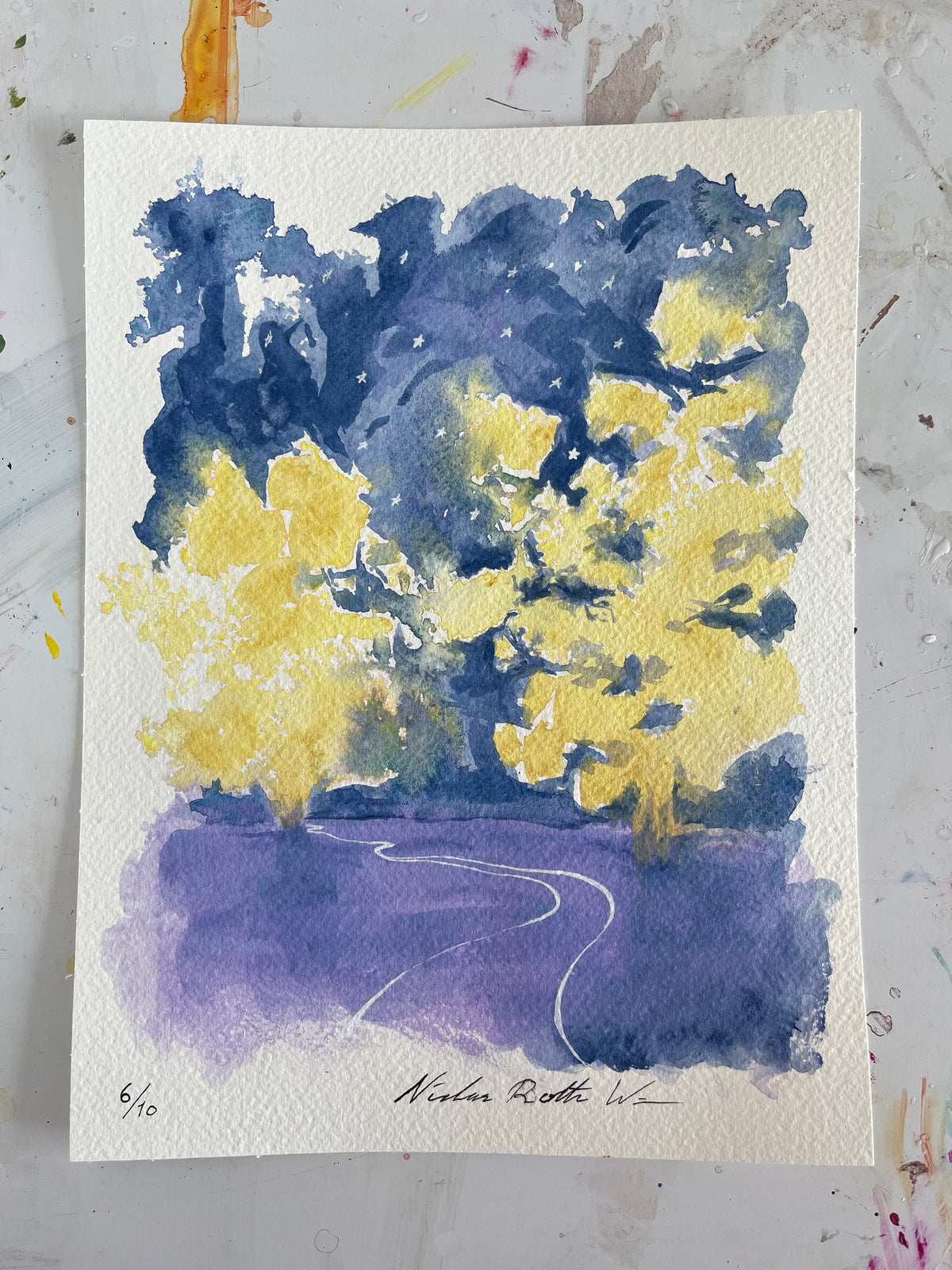 “Yellow trees” original painting
